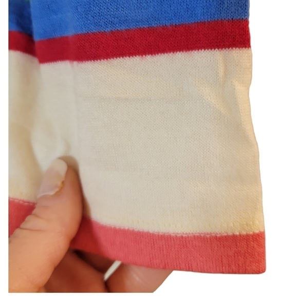 CORE KNITS COCONUT RAINBOW STRIPED LIGHTWEIGHT SWEATER•2X NWT - Picture 11 of 14